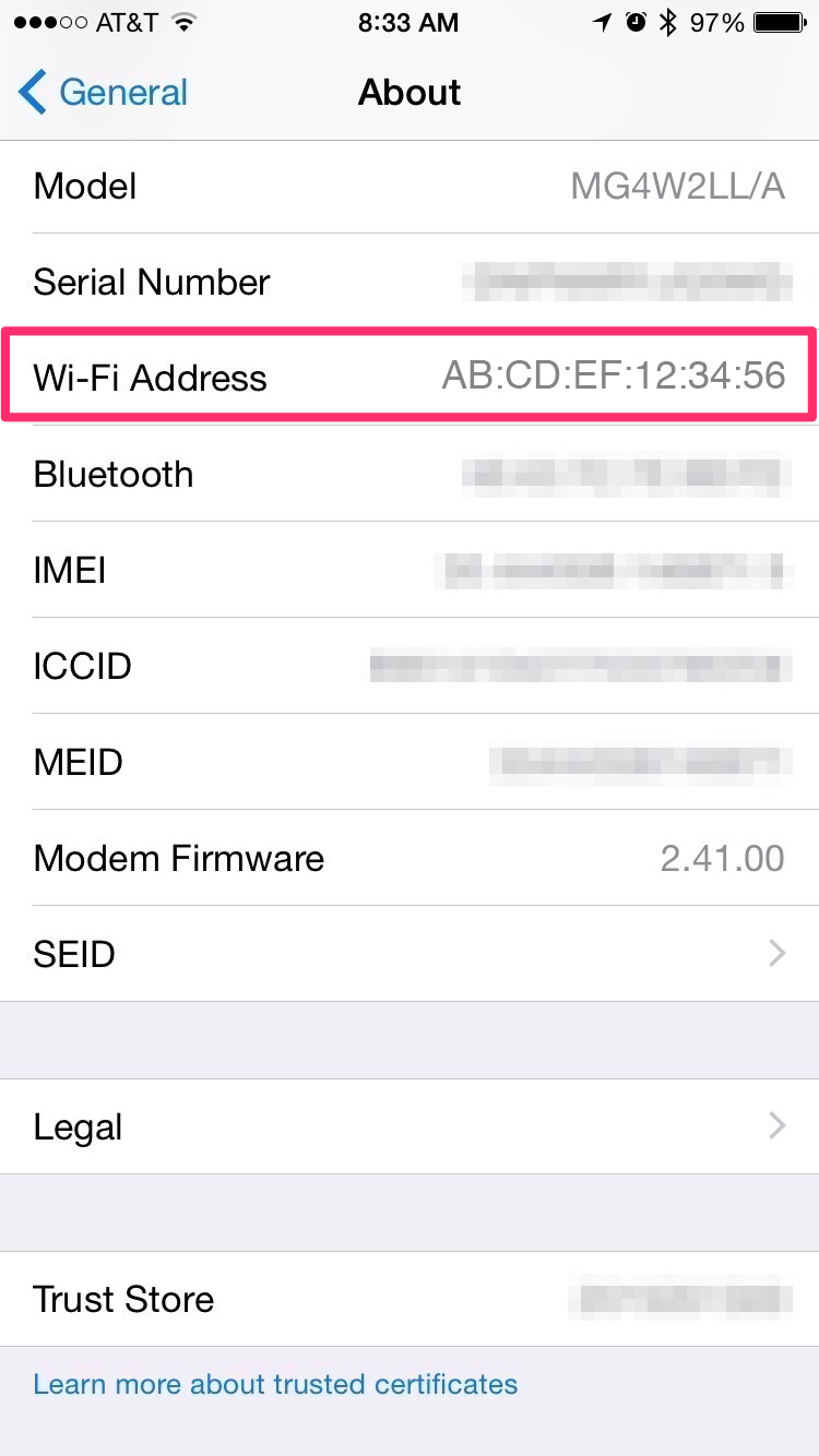 Cara Melihat Mac Address di iPhone iOS 