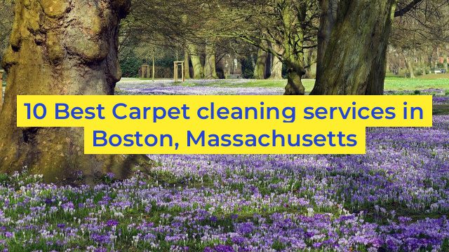 10 Best Carpet cleaning services in Boston, Massachusetts