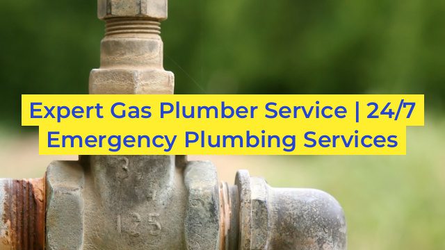 Expert Gas Plumber Service | 24/7 Emergency Plumbing Services