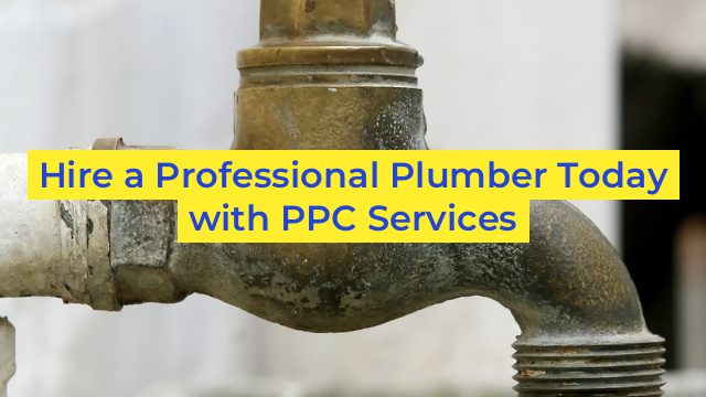 Hire a Professional Plumber Today with PPC Services