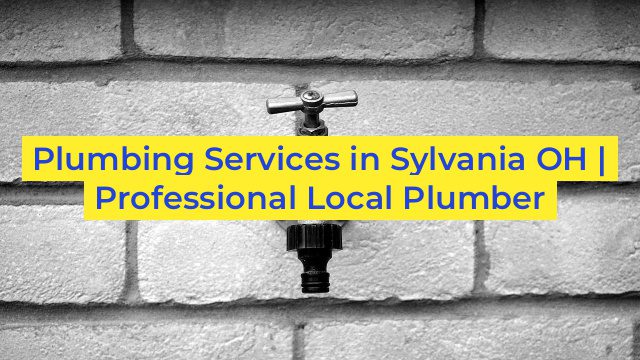 Plumbing Services in Sylvania OH | Professional Local Plumber