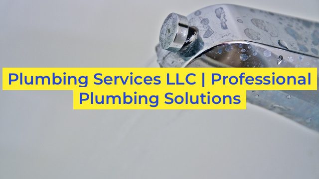 Plumbing Services LLC | Professional Plumbing Solutions