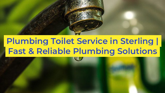 Plumbing Toilet Service in Sterling | Fast & Reliable Plumbing Solutions