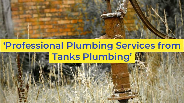 ‘Professional Plumbing Services from Tanks Plumbing’