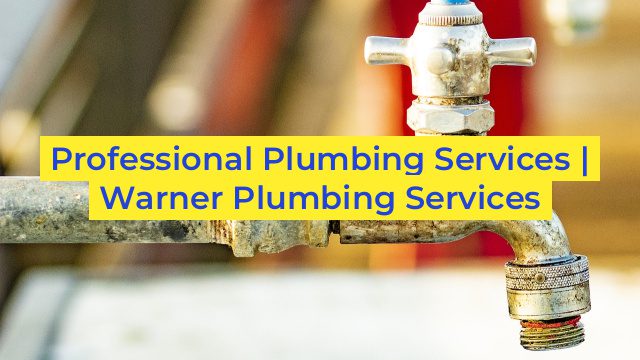 Professional Plumbing Services | Warner Plumbing Services