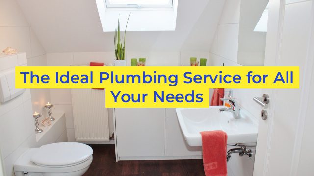 The Ideal Plumbing Service for All Your Needs