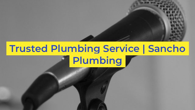 Trusted Plumbing Service | Sancho Plumbing